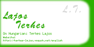 lajos terhes business card